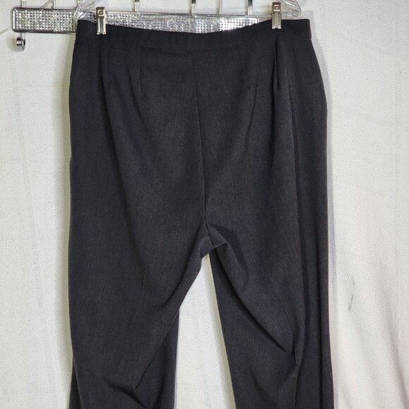Investments II Gray Black Poly Rayon Span Straight Leg Flat Front Pants Sz 16WR - Picture 11 of 16